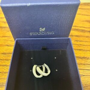 Elegant genuine crystal hoop earrings. Comfortable and light!